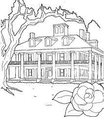 Click on the picture and go to one image view. Plantations House In Houses Coloring Page Netart