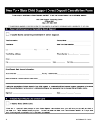 Mail a check or money order to: Fillable Online Childsupport Ny To Cancel Your Enrollment In Direct Deposit You Must Fill Out This Form And Return It To The Following Address Childsupport Ny Fax Email Print Pdffiller