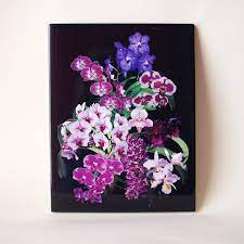 Orchid Ceramic Tile Cool And Calming Colors Mothers Day Etsy Ceramic Tiles Orchids Orchid Flower