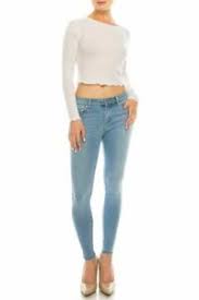 details about salt tree womens enjean classic mid rise push up ankle skinny jeans