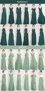 Emerald And Moss Shades Of Green Bridesmaid Dresses Wedding Weddinginspiration Bridesmaids Bridesmaiddress Green Bridesmaid Dresses Bridesmaid Dress Colors