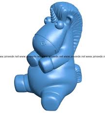 Fluffy The Unicorn B003923 File Stl Free Download 3d Model For Cnc And 3d Printer Download Free Stl Files In 2020 Stl 3d Printer 3d Printing
