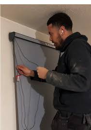 Quick & easy roller blind install! ✅ Transforming the space in minutes. Who  else loves a clean, minimal look? #DIYHome #RollerBlinds #HomeUpgrade  #EasyInstall #MinimalistDecor