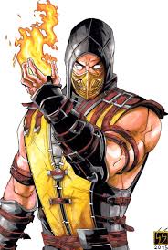Drawing Scorpion From Mortal Kombat Novocom Top