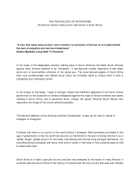 Doc The Psychology Of Xenophobia The South African Case Chukwunonso Ogbuanu Academia Edu