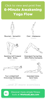 6 Minute Awakening Yoga Flow Workoutlabs Fit In 2020 Yoga Flow Workout Labs Easy Workouts