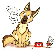 Feed Me Cute Dog Drawing Dog Caricature Cartoon Dog Drawing