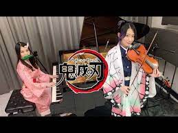 Demon Slayer Op Gurenge Piano Violin Cover When Nezuko And Kochou Shinobu Playing Gurenge Youtube Slayer Violin Demon