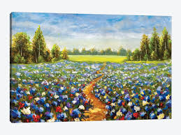 Check spelling or type a new query. Road Through The Flower Field Acrylic Paintin Valery Rybakow Icanvas