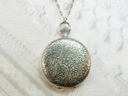 Silver Locket Necklace Silver Pocket Watch Locket Pocketwatch Style Locket By Birdznbeez Christ Watch Locket Silver Locket Necklace Silver Pocket Watch