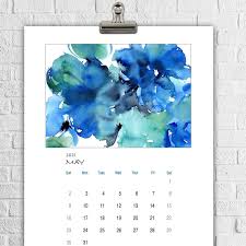 Watercolor Abstract Calendar 2021 Printable Wall Calendar Etsy In 2020 Small Wall Art Printable Wall Calendar Watercolor Calendar