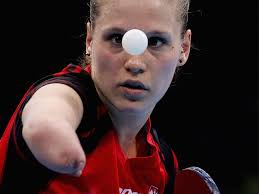 Born without a right hand and forearm, she participates in compe. Natalia Partyka One Handed Poland Olympic Table Tennis