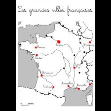 Le nom de chaque ville est inscrit en bas de page afin d'aider les élèves, en cas de trou de mémoire ! Les Grandes Villes Francaises Nomenclature