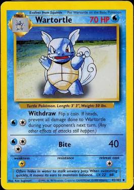 The legendary 'Evolution Box Error' Wartortle