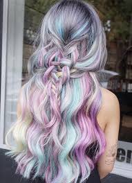 Take A Look At This Pastel Colored Hair So Beautiful Pink Blue Grey Purple And Yellow All In One Hair Ha Hair Styles Hair Color Pastel Cotton Candy Hair