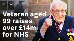 When captain tom, as he was quickly nicknamed in the british press, turned 100 on april 30, queen elizabeth ii sent him a personal greeting. 99 Year Old Captain Tom Moore Raises More Than 14m For Nhs By Walking In His Back Garden Youtube