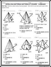 Hence giving me the answers i obtained in #4 . Surface Area Volume Unit 11 Surface Area And Volume Of Pyramids Notes Hmwk
