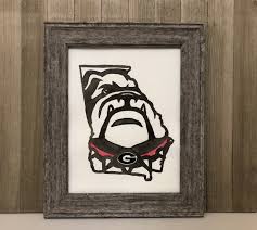 Watercolor Georgia Bulldog Painting Georgia Bulldog Painting Etsy In 2020 Bulldog Drawing Painting Georgia Bulldogs