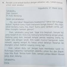 Beserta cara menulis surat pribadi. Bacalah Surat Pribadi Berikut Dengan Saksama Lalu Tulislah Balasanuntuk Surat Brainly Co Id