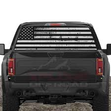 Matte Black American Flag Window Decal Ram 1500 Distressed American Flag Window Decals Trucks Suvs Universal Fit Window Decals For Trucks Rear Window Decals Rear Window