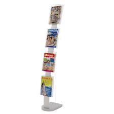 Ce produit montre des produits de podologie, des coussins et. Presentoir Sur Pied En Forme D Arc Incline Pour Brochures 4 Cases A4