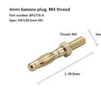 OEM/ODM Brass Gold Plated Banana Plug 4mm Connector Pin Male ...