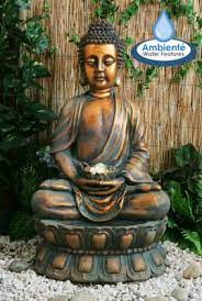 Raumbrunnen tao mit drehender kugel | zimmerbrunnen ausstellung. 93cm Buddha Brunnen Mit Led Beleuchtung Und Sich Drehender Kugel Ambiente 179 99