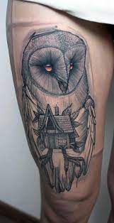 Peter Aurisch S Geometric Tattoos Geometric Tattoo Inspiration Geometric Tattoo Barn Owl Tattoo