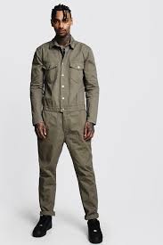Redefine your style with men's trousers for any occasion. Men S Cotton Twill Utility Boiler Suit Boohoo