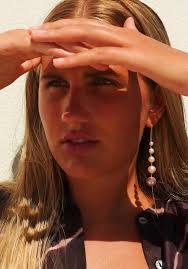 The Edith Pearl Threader Earrings.