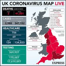 A new national lockdown in england may have to last longer than the planned four weeks if coronavirus infection rates don't fall quickly enough, a senior government minister said sunday. Coronavirus Map Live Uk Records Almost 3k Cases In One Day Highest Rise Since May Uk News Express Co Uk
