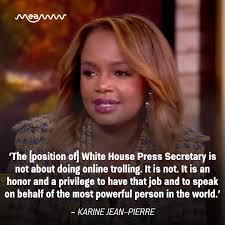 Former White House Press Sec. Karine Jean-Pierre is speaking out about her  successor, Karoline Leavitt, calling her recent online exchanges with  reporters “deplorable” and “inappropriate.” During an appearance