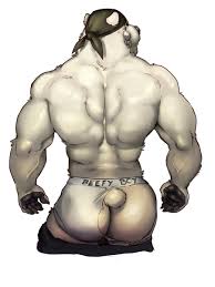 A beefy boy with an equally beefy butt. | Bara | Know Your Meme