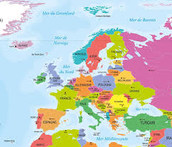 Les fleuves, les zones d'emploi, les académies, les vignobles, les routes. Carte De L Europe Cartes Reliefs Villes Pays Euro Ue Vierge