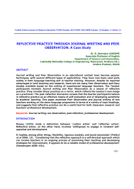 Discuss the practice sessions in detail. Pdf Reflective Practice Through Journal Writing And Peer Observation A Case Study