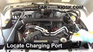 Hello folks, i have a 2000 wrangler and it appears that it does not conform to the. How To Add Refrigerant To A 1997 2006 Jeep Wrangler 2004 Jeep Wrangler Rubicon 4 0l 6 Cyl