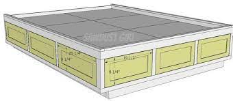It took building plans popped into my head as god thoughts, four shelving units i purchased almost ten years ago for this purpose, two 2x6 80. Queen Size Platform Bed Frame With Storage Drawers Sawdust Girl