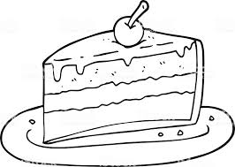 Schwarz Und Weiß Cartoon Brotmesser Der Kuchen Stock Vektor