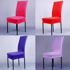 Yeession dining room chair covers, spandex fabric stretch removable washable short dining chair protector cover slipcover set of 2 (gray) 4.6 out of 5 stars 53. Buy 14 Colours Covers Spandex Lycra Chair Cover Dining Chair Covers At Affordable Prices Free Shipping Real Reviews With Photos Joom