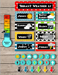 Printable Weather Chart Worksheets Teachers Pay Teachers