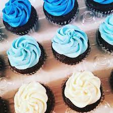 Blue Ombre Cuppies Baby Shower Desserts Boy Baby Shower Cupcakes For Boy Baby Shower Desserts