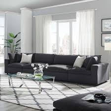 See more ideas about overstuffed chairs, furniture, sofas. Commix Down Filled Overstuffed 4 Piece Sectional Sofa Set Contemporary Modern Furniture Lexmod