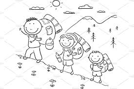 Black And White Outline Black And White Cartoon Illustration Black And White Cartoon Cartoon Illustration Family Cartoon