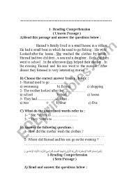 To comprehend means to grasp mentally in order to have full understanding of a thing. Grade 7 Reading Comprehension Esl Worksheet By Umsultan