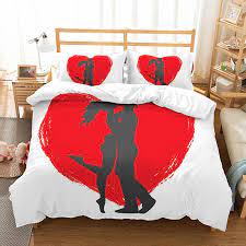 A perfect comforter set will provide you with a comforter, decorative pillows, shams, and bed skirt. Fanaijia 3d Couple Bedding Sets Luxury Modern Fashion Print Duvet Cover Bed Set Queen Comforter Sets Bedding Sets Aliexpress