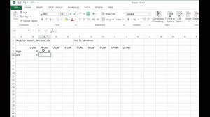 Weather Data In Excel