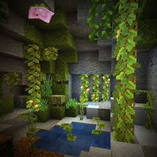 The biome is found below azalea trees, and this makes finding the biome not as difficult. Lush Caves Ii Minecraft Enchantments Minecraft Cave House Cute Minecraft Houses