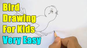 Learn how to draw a bird! How To Draw A Bird For Kids Youtube