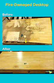 One Of Our Disaster Restoration Technicians Cleaned And Restored This Wooden Desktop After A Home Fire Thi Restoration Services Damage Restoration Fire Damage