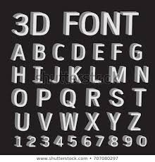 3d Font Letters And Numbers Lettering Fonts 3d Font Lettering